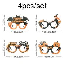 Halloween Party Costume Glasses, Pumpkin Spider Witch Bat Cute Funny Photo Props For Holiday Celebration - Multicolor - View 3