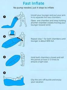 Sofa Lipat Tiup Luar Ruangan Portabel, Kursi Santai Tiup Tahan Air dan Anti Bocor, Kursi Pantai Ringan, Mudah Dibersihkan, Sofa Lipat/Kasur Udara yang Mengembang Sendiri untuk Berkemah, Perjalanan, Kolam Renang, dan Pesta Pantai, Perlengkapan Berkemah - MultiWarna - View 8