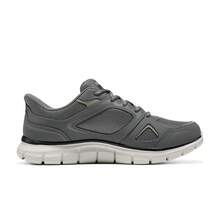 Skechers Lightweight Breathable Mesh Lace-Up Low-Top Walking Shoes For Men, Versatile Casual Sneakers For Daily Commute - Dark Gray - View 3