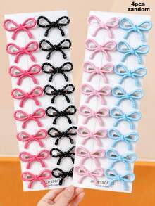 8/4pcs Polka Dot Resin Bow Hair Clips, Durable And Hair-, Sweet And Cute Hair Accessories - Suitable For Girls And Women, Daily School And Party Wear - Multicolor - View 14