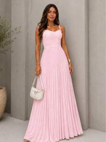 Women Long Dresses - Baby Pink - View 1