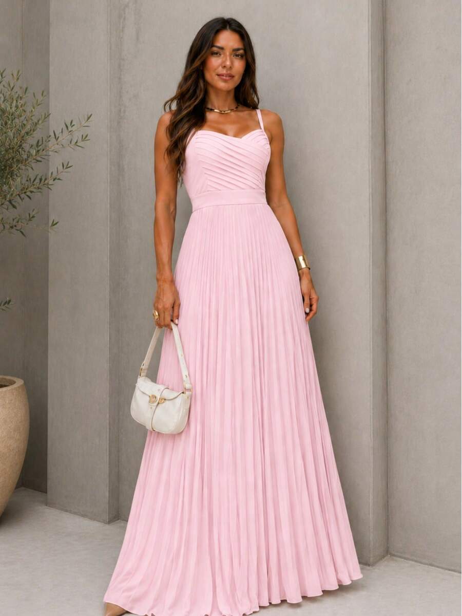 Women Long Dresses - Baby Pink - View 1