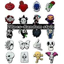 20PCS/10PCS/3PCS/1PC- Halloween PVC Shoe Decorations, Gothic-Style Skeleton And Ghost Designs,DIY Accessories,Women's Shoe Decorations/Sandal Decorations/Beach Shoe Ornaments.Halloween Party Giveaways.Halloween/Summer Break.Back-To-School - View 11