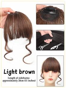 Synthetic Hair Clip In Double Sideburns Dragon Whiskers Bangs Invisible Front Fringes Clip In Hair Air Fake Hair Bangs For Girl - Multicolor - View 11