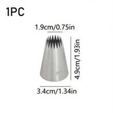 Stainless Steel Multi-Tooth Cake Dessert Cream Piping Tips, Suitable For Baking, Cookies And Meringue Piping - Multicolor - View 2