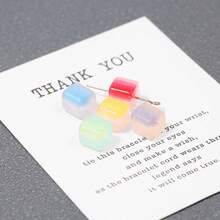 10pcs 8*8mm Mixed Color Color-Changing Galaxy Square Acrylic Beads With Holes, Decorative Handmade Beads For DIY Jewelry Making - DIY Beads - View 4