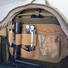 1 Pc Multi-Compartment Modular Mountable Army Green Nylon Mesh Hook And Loop Storage Outdoor Portable Tactical Tool Patch Panel - Multicolor - View 8