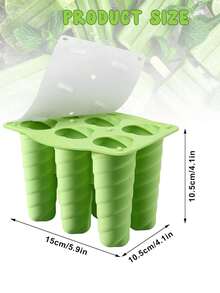 1件裝新款冰淇淋矽膠模具 自製冰棒冰淇淋模 6格 DIY 矽膠冰棒模具 可重複使用冷凍冰棒模 健康甜點模具 易脫模冰棒托盤 夏季甜點用 - 彩色 - 查看 10