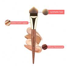 FLUFFIN F191 Ultra Thin Triangle Foundation Brush Luxury Professional Cream Foundation Makeup Tool High-End Copper Pipe Rosewood Handle - Redwood - View 9