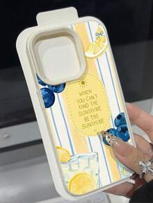 1件裝時尚夏季海洋花卉衝浪板拼貼圖案荔枝紋防摔防滑軟手機保護殼，適用於Apple及多款手機 - 彩色 - 查看 2