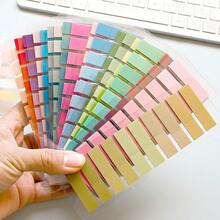 1pc/7pcs/20pcs Gradient Multicolor Mixed Index Sticky Notes, 200 Sheets Per Card, Self-Adhesive Page Markers, Office & Study Stationery, For File Classification And Note-Taking - one-size - View 4