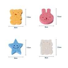 4pcs/1pc Baby Bath Sponge - Cute Exfoliating Bath Brush | Bathroom Baby Bath Essentials - Toddler Must-Haves | Cartoon Shaped Wood Pulp - Multicolor - View 3