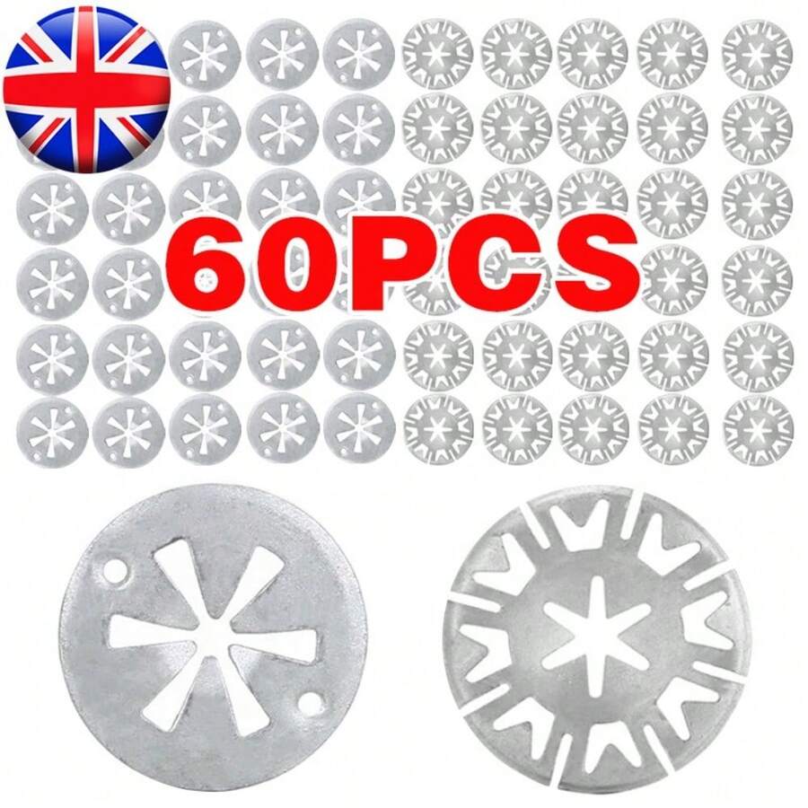 60Pack Heat Shield Clips Car Exhaust Metal Locking Star Washers Fixing Auto - UK-l398601 - View 1