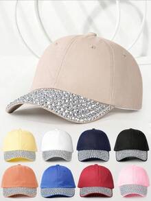 1 buah Topi Baseball Wanita Berpayet Warna Polos, Topi Matahari Kasual Luar Ruangan yang Dapat Diatur, Cocok untuk Perjalanan Musim Semi/Musim Gugur, Topi Pelindung Matahari Serbaguna, Gaya Y2K untuk Pria Muda - MultiWarna - View 13