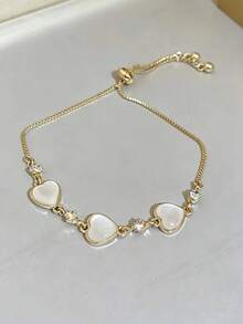 Pulseira de Coração da Moda, Versátil para o Dia a Dia Casual - Multicolorido - Visão 4