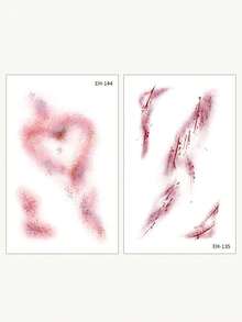 STARTTOOS 2PCS Halloween Heart Wound Pattern Halloween Makeup Costume Party Gift Arm Shoulder Neck Collarbone Back Tattoo Stickers - Multicolor - View 7