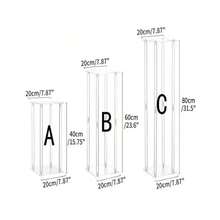 Wedding Flower Stand Acrylic Veneer Acrylic Vase Pillar Geometric Centerpiece Decor Rack T-Shaped Tabletop Event Reception Floral Display Stand Party Decoration Home Use - Clear - View 1