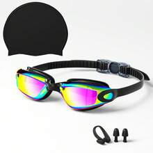 Streamlined Swim Goggles With Comfortable Nose Clip And Ear Plugs Set Stretchy Swim Cap For Vacation Cruisers Ergonomic Adult Swim Goggles To Hold Clear Vision Under Water Beach Essentials Swimming Pool Stuff Vacation Accessories For Women - Swimming Goggles - View 16