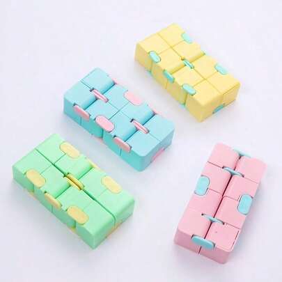 1 pieza Cubo Infinito de Color Macaron Juguete Fidget, Cubo Mini de Plástico ABS, Adecuado para Recuerdos de Fiesta de Cumpleaños, Rellenos de Cesta de Pascua, Regalos Escolares, Premios y Recompensas de Aula, Artículo Mini Pequeño