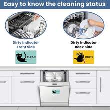 HSSPIRITZ Funny Cat Cute Cartoon Clean Dirty Dishwasher Magnet, Washing Machine Magnet Flip, Black Cat Kitchen Refrigerator Clean Dirty Sign, Double Sided Strong/Non Scratch For Mom - ColorA - View 3