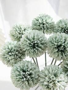 4/24/200pcs Artificial Chrysanthemum Ball, Dandelion, Hydrangea Combination Bouquet, Suitable As Gift For Friends, Bride, Wedding Bouquet, Also Applicable For Home, Office, Cafe, Party, Wedding Decoration - Green - View 4
