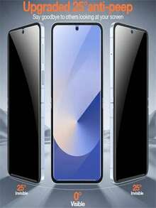 5pcs Hydrogel Privacy Screen Protector, Compatible With Samsung Galaxy Z Flip 8/7/SE/Z Flip 6/Z Flip 5/Z Flip 4/Z Flip 3, Anti-Peeping Soft TPU Screen Protector (Non-Tempered Glass) (Supports Face Unlock) - 5 Pieces - View 2