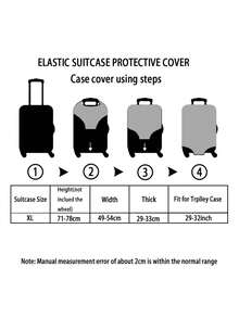 Elastic Luggage Cover, Thick Wear-Resistant Bow Print Pattern, Large Size Travel Suitcase Dust Cover - Multicolor - View 8