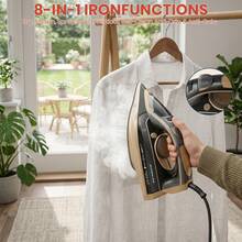 SUPERLEX 4-In-1LED Screen Steam Iron, Ceramic Soleplate Iron, 3200W Fast Heating Steam Engine, Anti-Scale/Anti-Drip Function, With 4 Functions (Dry Ironing, Spray, Steam, Air Ironing), Visual Range Up To 2.1 Meters, Suitable For Home And Travel Use. - UK Plug(220-240V) - View 6