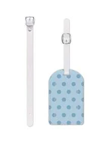 1 Set Fashionable Ins Polka Dot Pattern Painted Leather Luggage Tag, Waterproof Design, Travel Accessory Suitable For Suitcases And Cruises, With Name ID Card Anti-Loss Function, Travel Essential - Multicolor - View 13
