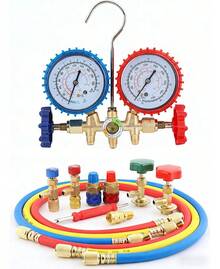 Juego Manometros Refrigeracion Manifold R22,r134a,r12,r502 - A - Ver 1