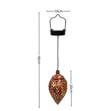 1pc Solar Hollow Projection Hanging Garden Lawn Light - Path Light With Auto Switch And Ambient Lighting - Suitable For Outdoor Decoration, Solar Pendant Light And Garden Landscape Lighting - 水滴燈 - 查看 6