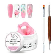 LIMEGIRL Nail Extension Gel Kit, UV LED Nail Extension Gel Set With Base Coat And Top Coat, Dual-Sided Nail Molds, Nail Art Brush, Silicone Tools And Nail File, Suitable For DIY Salon Manicure - Multicolor - View 16
