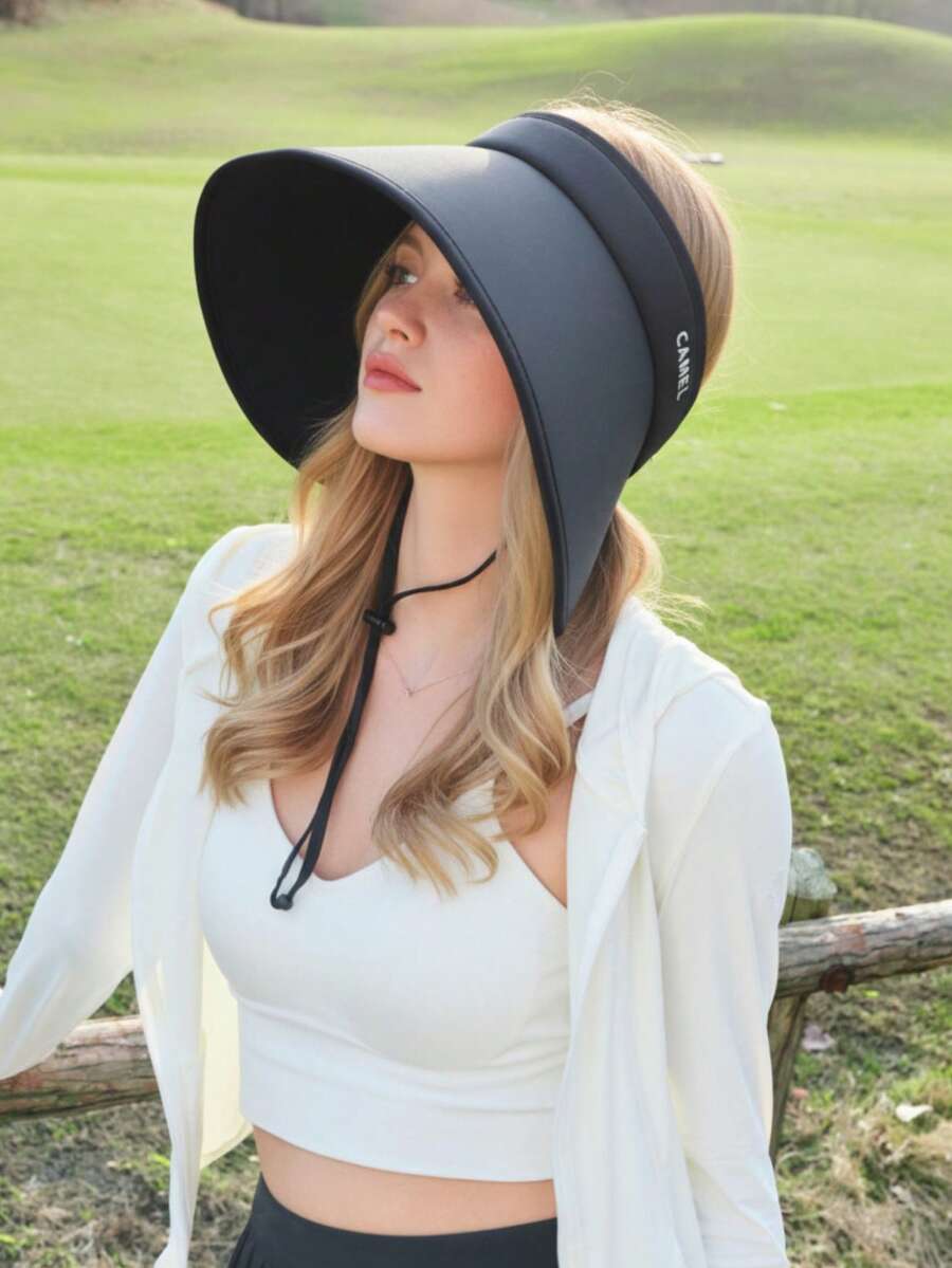 CAMEL CROWN Topi Pelindung Matahari untuk Olahraga, Perlindungan UV Musim Panas, Topi Matahari untuk Lari di Luar Ruangan - Hitam - View 1