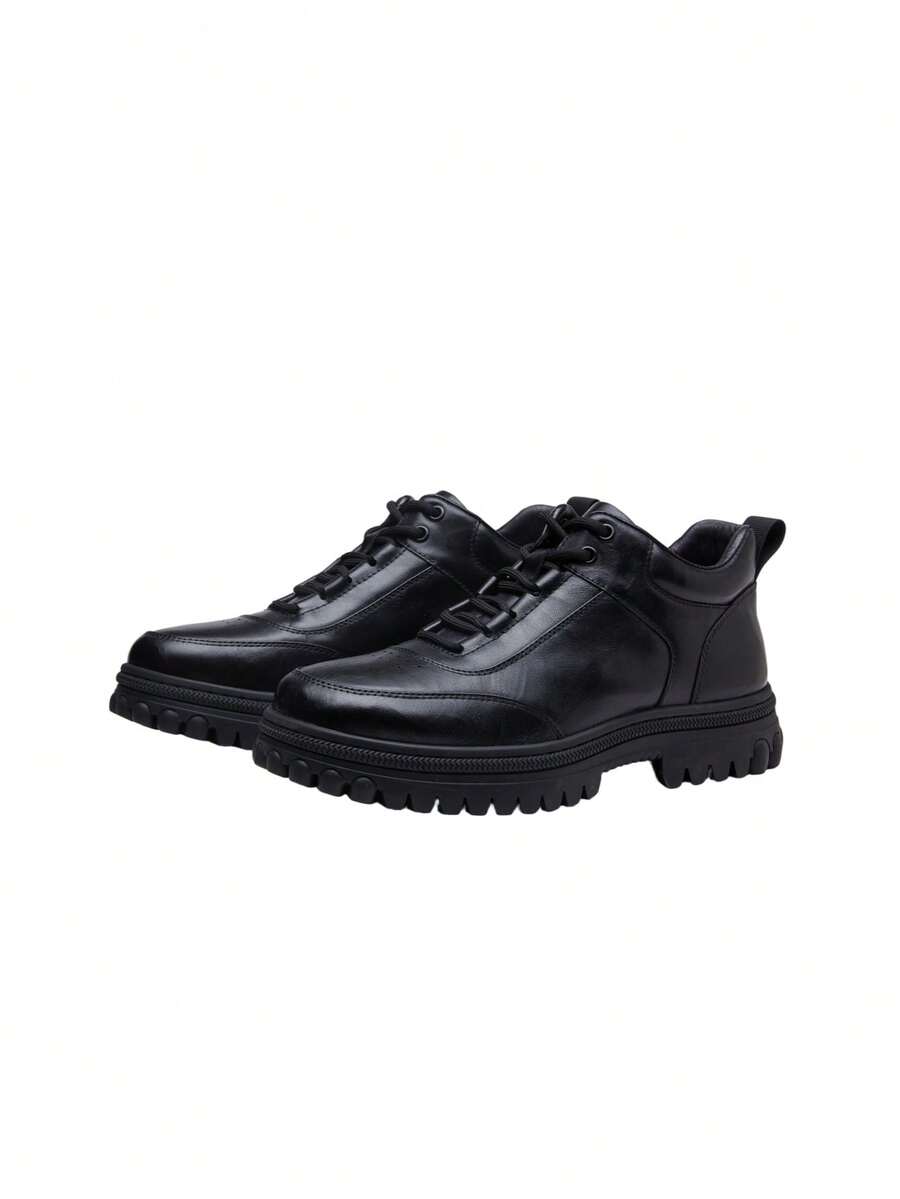 CAMEL CROWN Comfortable And Soft Outdoor High-Top Casual Leather Shoes For Men. - Black - View 1