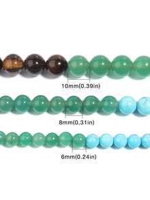 1 Strand Four Colors Tourmaline Beads Accessories 6/8/10mm Diy For Jewelry Making Clavicle Chains Bracelets Necklace Diy Beads - Multi-colored Agate - View 10