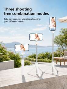 Multifunctional Selfie Stick Tripod All-In-One, Detachable Bluetooth Remote Control For Remote Shooting, One-Click Anti-Shake Capture, Free Switch Between Horizontal And Vertical Screen, Multi-Angle Adjustable, Portable Foldable Travel Live Streaming Selfie Tool - one-size - View 6