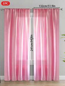 1PC Rod Pocket Design Partition Curtain, Solid Color Smooth Semi-Sheer Window Curtain, Suitable For Living Room, Bedroom, Wedding, Party Backdrop And Other Decorative Curtains - Multicolor - View 18