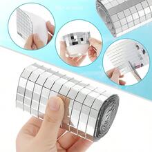 Disco Ball Mirror Stickers, Self-Adhesive Disco Ball Tape Stickers, Small Square Mirror Mosaic Stickers, Handicraft DIY Decoration Accessories (2260pcs) - 2260 Pieces Of Mirrored Mosaic Glass - View 10