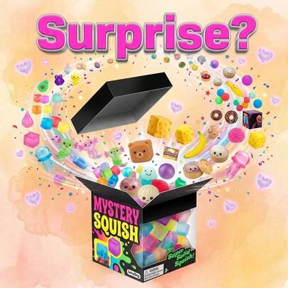 1pc 2026 New Ne EDoh Mystery Box - Food & Jellyfish Shaped Squishies, Swirl & Fuzz Stress Balls, Sensory Toys For Anxiety & ADHD, Perfect Party Favors(Random Style)
