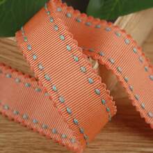 Cinta de doble cara con borde ondulado festoneado y puntos acanalados para accesorios para el cabello DIY, embalaje de flores, ropa, sombreros y lazos - Multicolor - Ver 15