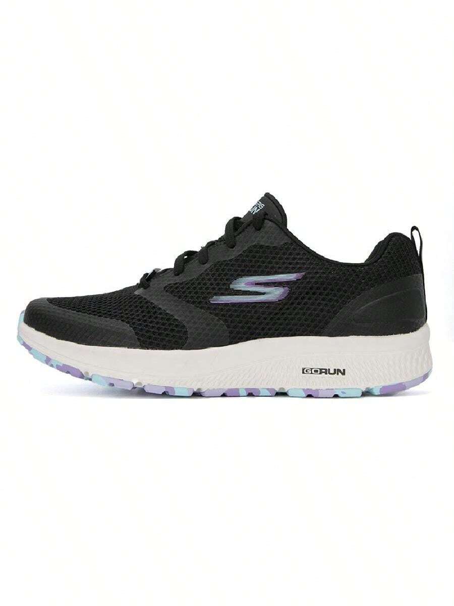Skechers Women's Running Shoes GO RUN CONSISTENT Lightweight Mesh Breathable Casual Sports Running Shoes 128292-BKLV - Black/Lavender - View 1