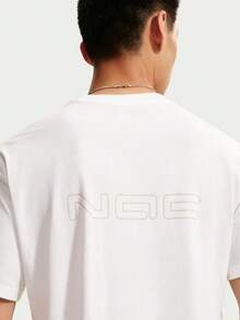 Nike Men's AS M NK TEE LSE NAC Short Sleeve Knit Collarless T-Shirt TIM6143-100 - White - View 4