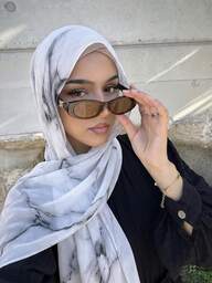 1PC Women's Bohemian Style Water Ripple Tie-Dye Print Headscarf, Wide Hem Locked Edge Elegant Premium Digital Print Hijab Muslim Fashion Daily Outfit Turban, Breathable Beach Long Shawl