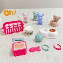 Children's Mini Pet House Role Play Toy (Random Accessory Colors) Dog/Cat/Bear Bath Interactive Role Play Toy, Birthday Gift, Christmas Gift For Boys And Girls - Multicolor - View 11