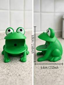 Frog-Shaped Sponge Drain Rack, Kitchen Countertop Dishcloth Storage Holder, Creative Cleaning Tool Organizer, With Drainage Holes For Quick Drying, Mold-Resistant And Easy To Clean, Suitable For Most Sponges/Scouring Pads - Multicolor - View 6