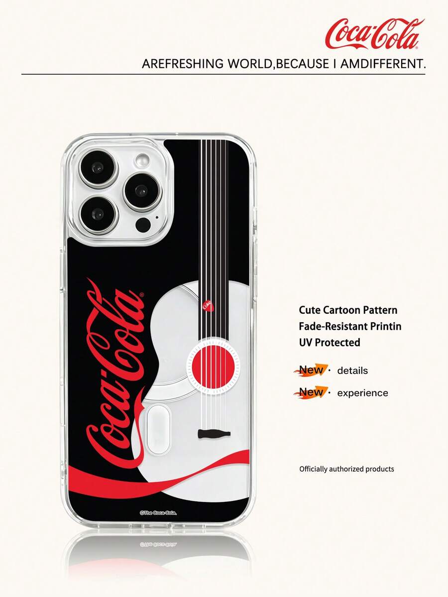 Coca-Cola Classic Phone Case With Wireless Charging, Lightweight Transparent Material, Anti Drop And Anti Slip, Cartoon Anime Phone Case, Compatible With Android Series Phone Cases Galaxy S22, S23, S24, S25, S26 And More Apple 17,17 Air,17 Pro,17 Pro Max,11,12,13,15,16 Pro,16 Pro Max,14 Plus,15 Plus,16 Plus,15 Pro,16 Pro Max,XR. Suitable For Gifting To Family And Friends - Clear - View 1
