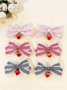 2pcs/Set Cute Heart & Bow Tie Hair Clips, Versatile Accessory For Daily Commute, Festivals, Parties, Outings, Gifting To Best Friends,Snap Clip,Claw Clips - Multicolor - View 19