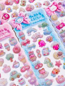 Multi-Color 3D Embossed Epoxy Resin Stickers, Cute Animal 3D Phone Decorative Stickers, High-Quality Crystal Stickers, Refrigerator Stickers, Notebook Decorative Stickers, Children's Painting Stickers, Waterproof Decorative Stickers - Multicolor - View 7