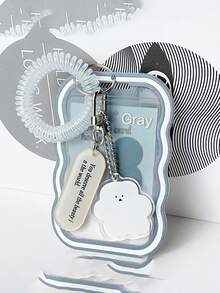1 PC Stylish Chic Macaron-Inspired Solid Color Card Holder - Durable Plastic, Perfect For Student Meal Cards, Campus Access & Keys - Multicolor - View 7