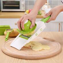 Protector de dedos para machacar papas en la cocina, protector de dedos para cocinar, cortador de vegetales, accesorios de utensilios de cocina - Verde - Ver 2